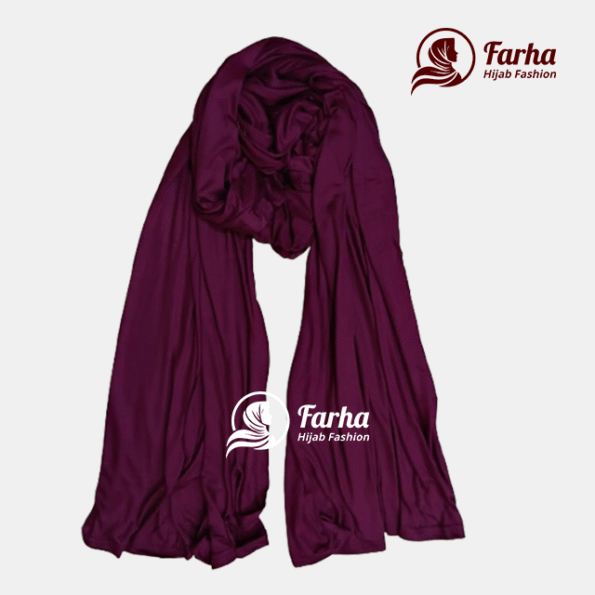 Jersey Hijabs (Plum) images for Farha Hijab Fashion