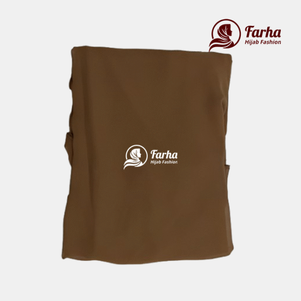 Meherin Jilbab Khimar Hijab - SaddleBrown Farha Hijab Fashion