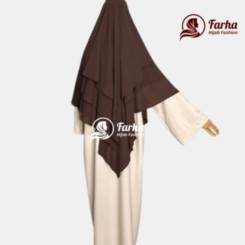 Meherin Jilbab Khimar Hijab – Dark Chocolate for Farha Hijab Fashion