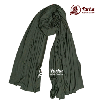 Jersey Hijabs (Dark Olive Green) images for Farha Hijab Fashion