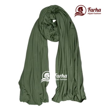 Jersey Hijabs (Olive Green) images for Farha Hijab Fashion
