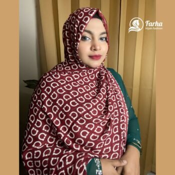 Soft China Cotton Print Hijab – P015 Images for Farha Hijab Fashion