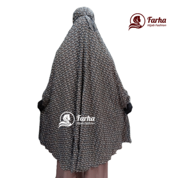 China Linen Print Khimar images 02 for Farha Hijab Fashion