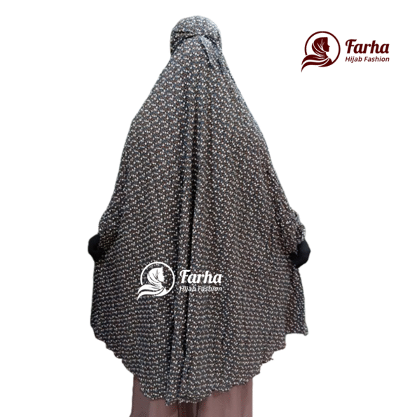 China Linen Print Khimar images 02 for Farha Hijab Fashion