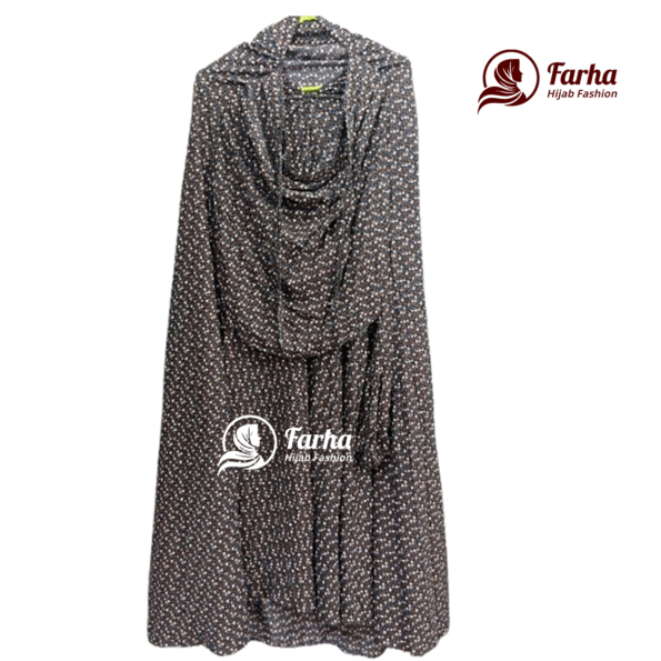 China Linen Print Khimar images 03 for Farha Hijab Fashion