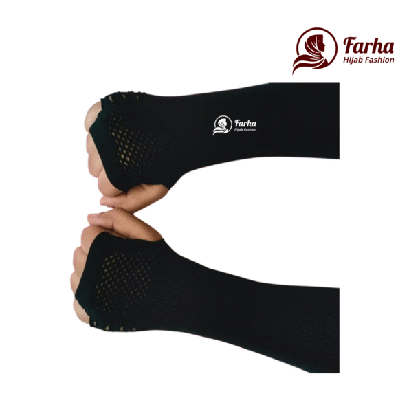 Fingerless Hand socks Black Images for Farha Hijab Fashion