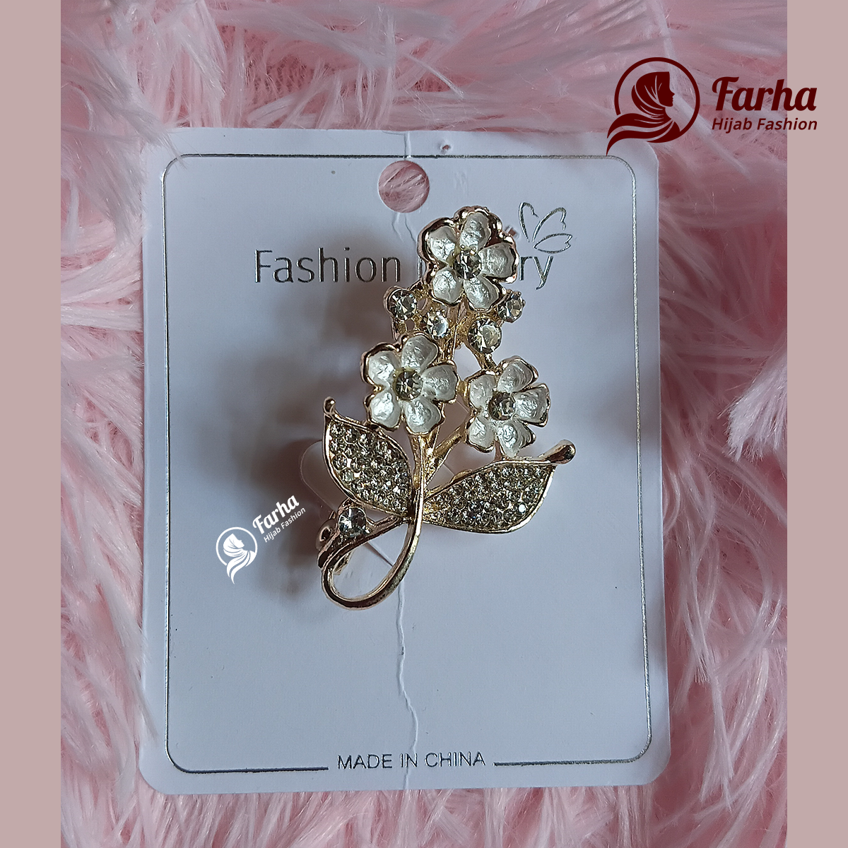 Flower Crystal Brooch images 07.1 for Farha Hijab Fashion Flower Crystal Brooch images for Farha Hijab Fashion