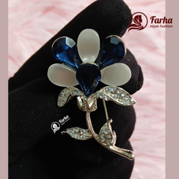 Flower Crystal Brooch images 08 for Farha Hijab Fashion