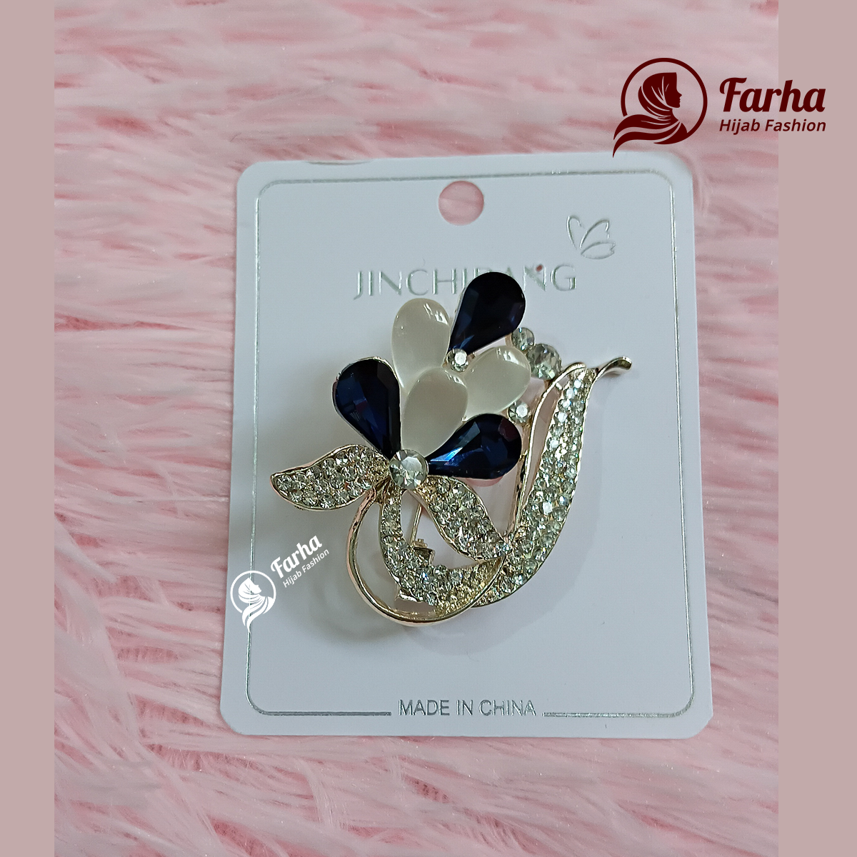Flower Crystal Brooch images 1 for Farha Hijab Fashion Flower Crystal Brooch images 1 for Farha Hijab Fashion