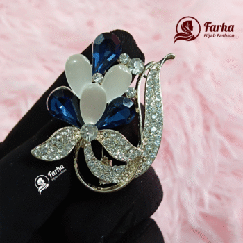 Flower Crystal Brooch images 1.1 for Farha Hijab Fashion