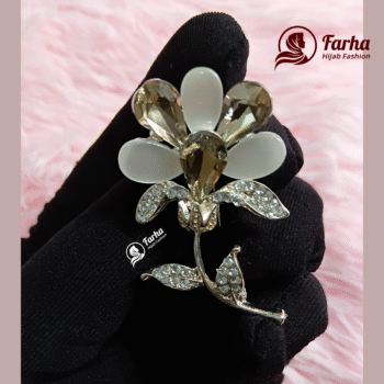 Flower Crystal Brooch images for Farha Hijab Fashion (10.1)