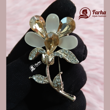 Flower Crystal Brooch images for Farha Hijab Fashion (11)