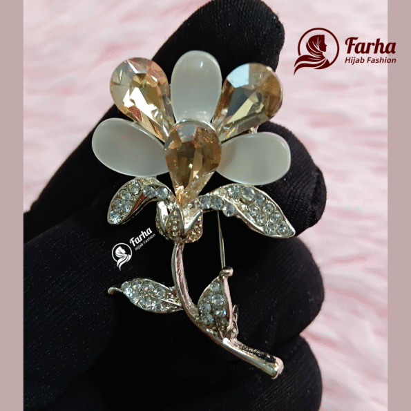 Flower Crystal Brooch images for Farha Hijab Fashion (11)