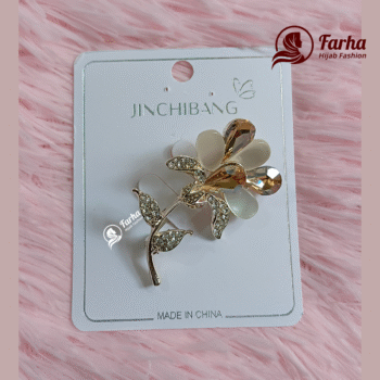 Flower Crystal Brooch images for Farha Hijab Fashion (11.1)