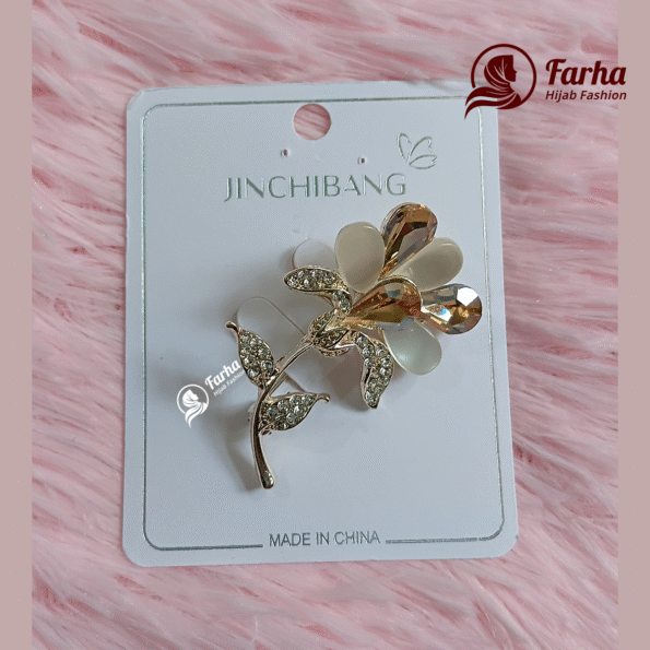 Flower Crystal Brooch images for Farha Hijab Fashion (11.1)