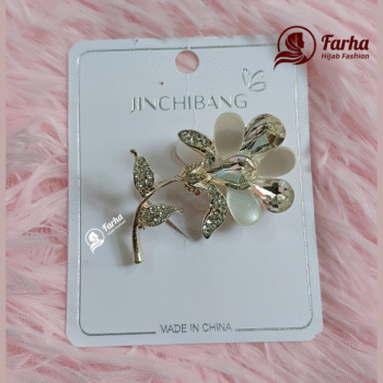 Flower Crystal Brooch - 12