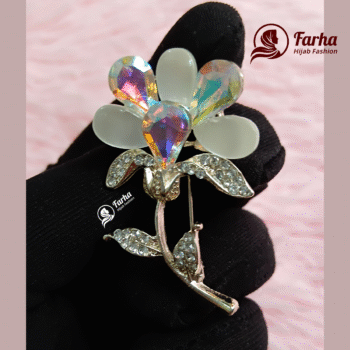 Flower Crystal Brooch images for Farha Hijab Fashion (13)