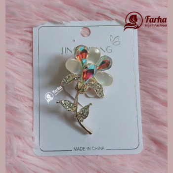 Flower Crystal Brooch images for Farha Hijab Fashion (13.1)