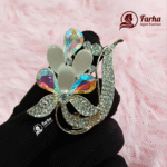 Flower Crystal Brooch images for Farha Hijab Fashion