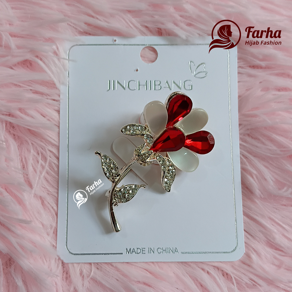 Flower Crystal Brooch images for Farha Hijab Fashion (9.1)