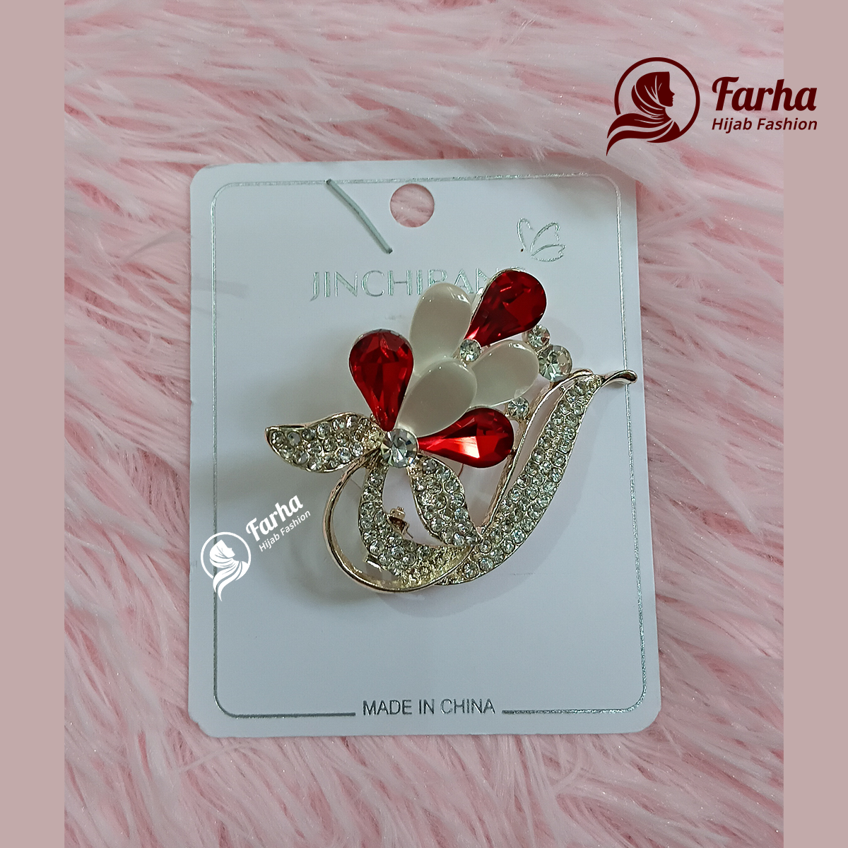 Flower Crystal Brooch images for Farha Hijab Fashion (9)