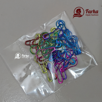 Hijab Safety Pins 50 Pieces Multi color Small Size images for Farha Hijab Fashion