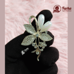 Leaf Crystal Brooch images 01 for Farha Hijab Fashion