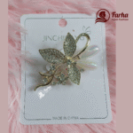 Leaf Crystal Brooch images 01 for Farha Hijab Fashion