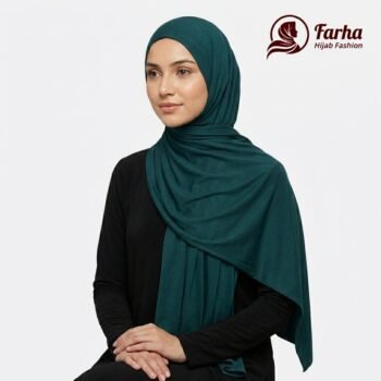 Premium Jersey Hijab – Teal Green product images for farha hijab fashion