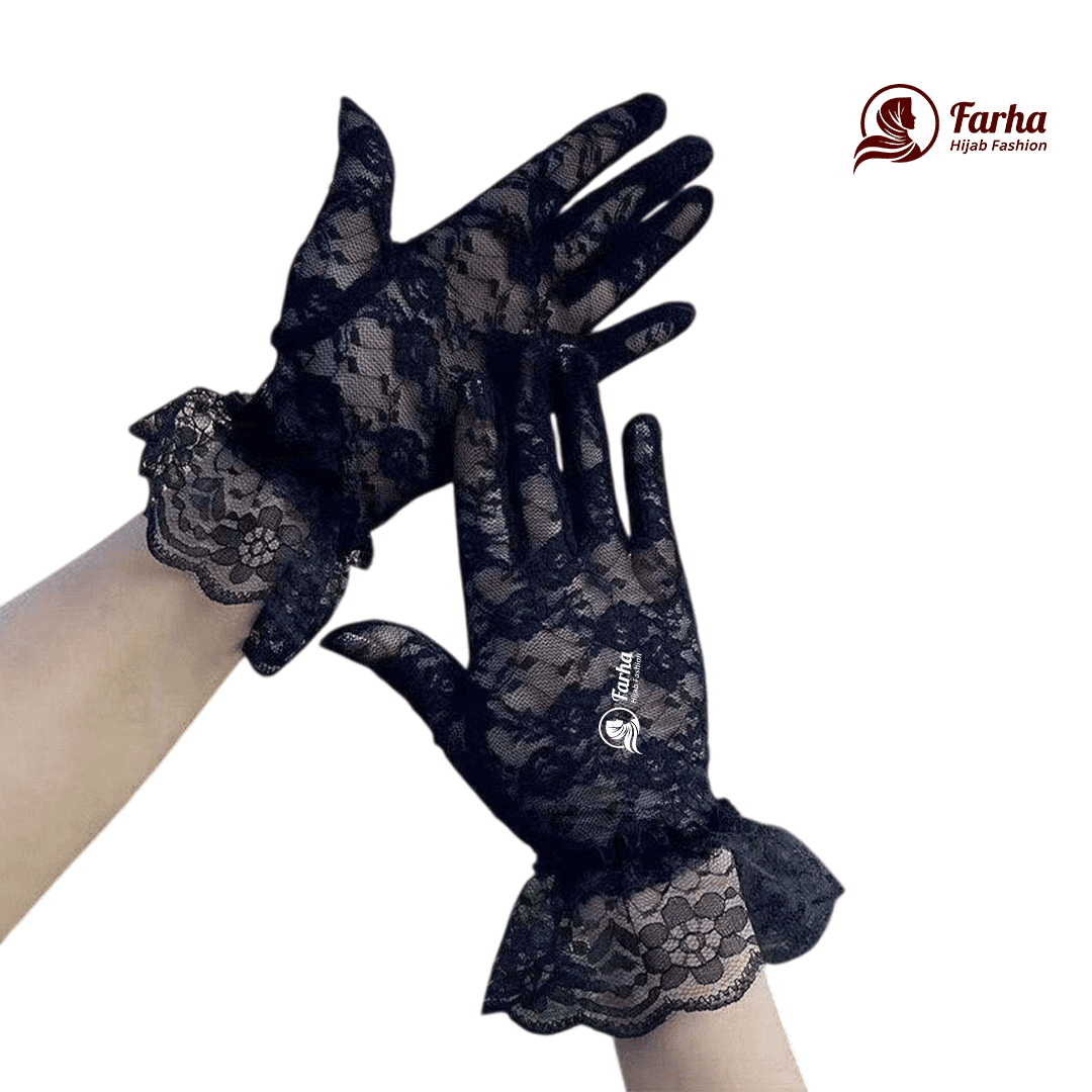 Premium Lace Full Finger hand socks images for farha hijab fashion Premium Lace Full Finger hand socks images for farha hijab fashion