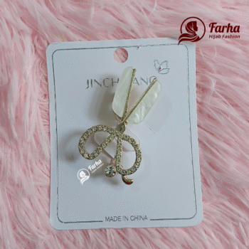 Scissor Crystal Brooch images for Farha Hijab Fashion