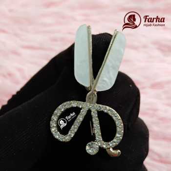 Scissor Crystal Brooch images for Farha Hijab Fashion