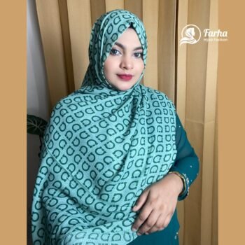 Soft China Cotton Print Hijab – P15 Images for Farha Hijab Fashion