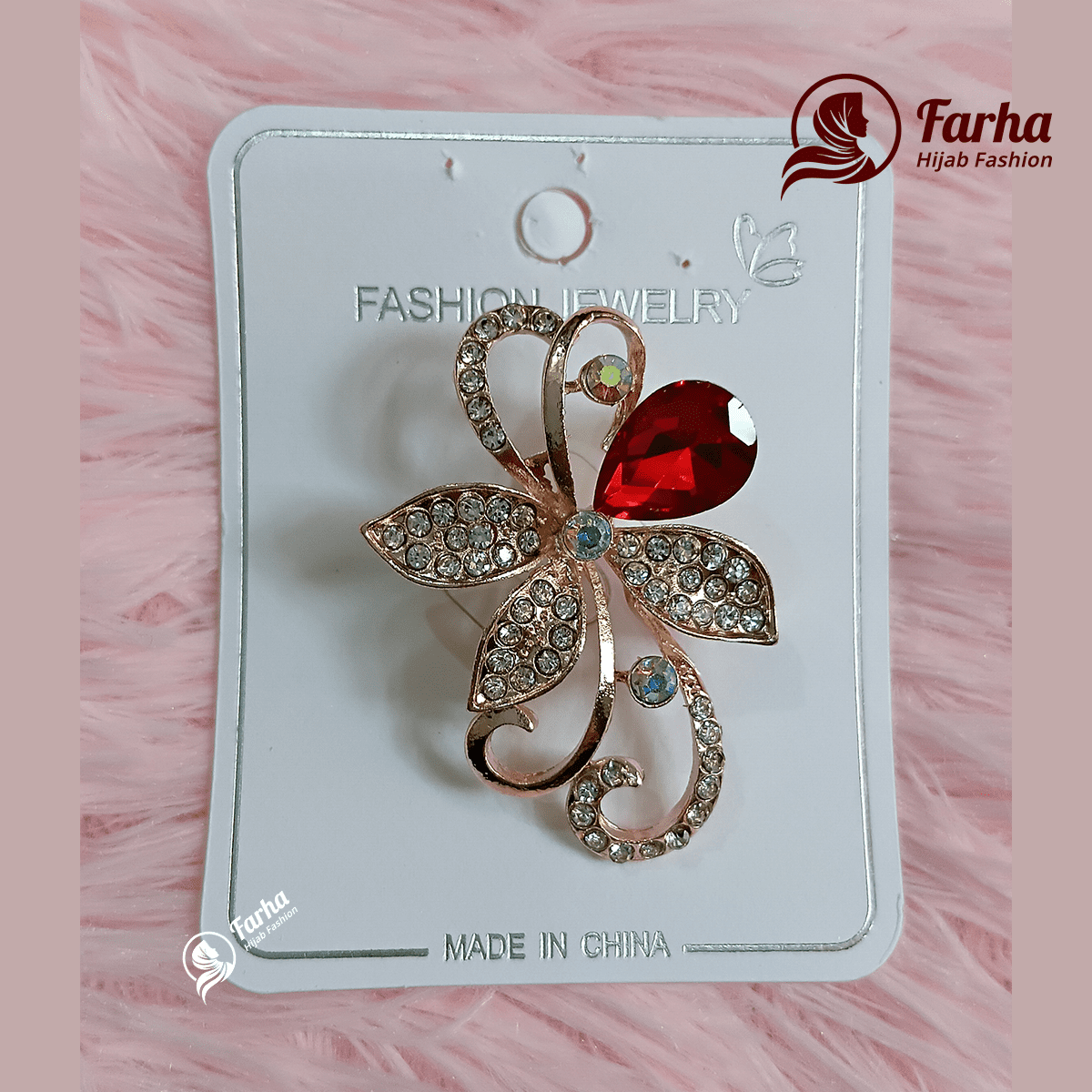 Leaf Crystal Brooch 04 for Farha Hijab Fashion Leaf Crystal Brooch 04 for Farha Hijab Fashion
