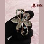 Leaf Crystal Brooch 06 for Farha Hijab Fashion
