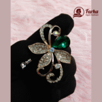 Leaf Crystal Brooch 08 for Farha Hijab Fashion