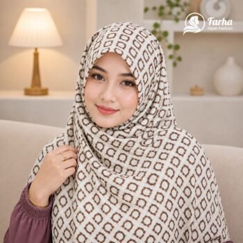 Soft China Cotton Print Hijab – P01 images 03 for farha hijab fashion