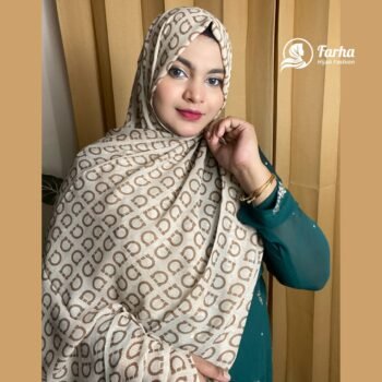 Soft China Cotton Print Hijab – P02 Images for Farha Hijab Fashion