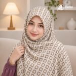 Soft China Cotton Print Hijab – P02 images 03 for farha hijab fashion
