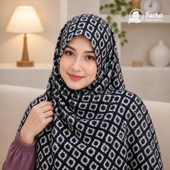 Soft China Cotton Print Hijab – P07 images 03 for farha hijab fashion