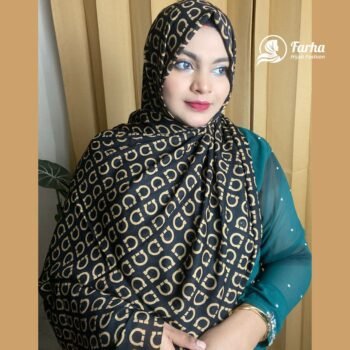 Soft China Cotton Print Hijab – P09 Images for Farha Hijab Fashion