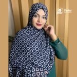Soft China Cotton Print Hijab – P10 images 03 images for farha hijab fashion