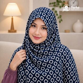 Soft China Cotton Print Hijab – P10 images 03 images for farha hijab fashion