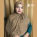 Soft China Cotton Print Hijab – P13 images 03 farha hijab fashion