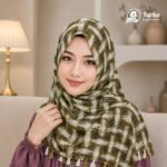 Soft China Cotton Print Hijab – P17 images 03 for farha hijab fashion