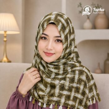 Soft China Cotton Print Hijab – P17 images 03 for farha hijab fashion