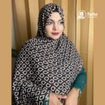 Soft China Cotton Print Hijab – P23 images 03 for farha hijab fashion