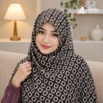 (12 Colors) Combo Pack – Soft China Cotton Print Hijab images 01 for farha hijab fashion