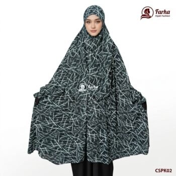 Century Silk Print Khimar with Niqab - Soft & Premium Fabric (CSPK02)