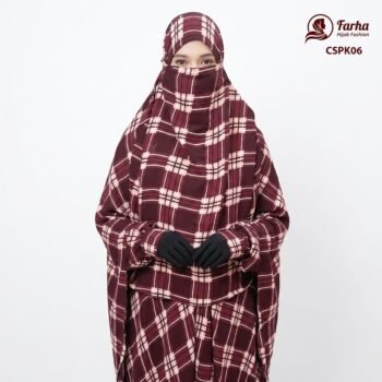 Century Silk Print Khimar with Niqab CSPK06 images For Farha Hijab Fashion